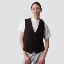 Carica l'immagine nel visualizzatore di Gallery, Vicolo gilet over con applicazione Art RD0095