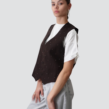 Carica l'immagine nel visualizzatore di Gallery, Vicolo gilet over con applicazione Art RD0095