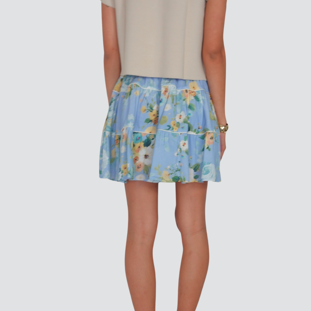 Vicolo mini gonna balze fantasia 100% viscosa Art TD2063 – Daniela