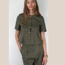 Carica l'immagine nel visualizzatore di Gallery, Tensione in blazer sfiancato manica corta 98% cotone Art 26B4783 ( pantalone Art 26P4516 )
