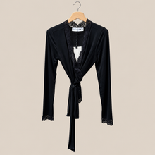 Carica l'immagine nel visualizzatore di Gallery, Haveone maglia portafoglio con fusciacca bordi pizzo 94% viscosa Art MMA-R319