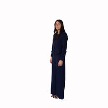 Carica l'immagine nel visualizzatore di Gallery, Tensione in completo crepe giacca sfiancata più pantalone palazzo elastico retro Art 26C4524