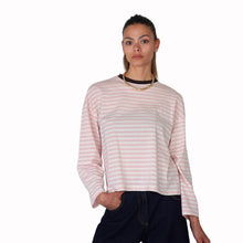 Carica l'immagine nel visualizzatore di Gallery, Tensione in maglia over righe 48% cotone Art 26M4116