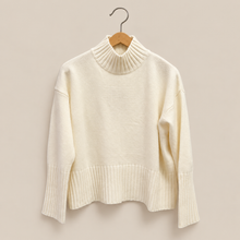 Carica l'immagine nel visualizzatore di Gallery, Tensione in maglia over collo alto 100% lana Art WL7013AI26