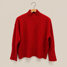 Carica l'immagine nel visualizzatore di Gallery, Tensione in maglia over collo alto 100% lana Art WL7013AI26