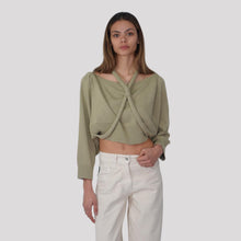 Carica l'immagine nel visualizzatore di Gallery, Haveone maglia nodo collo 50% cotone Art MFP-Q034