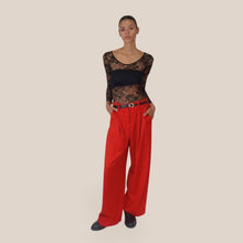 Carica l'immagine nel visualizzatore di Gallery, Dixie pantalone ampio pinces 34% viscosa Art PEB12OQ
