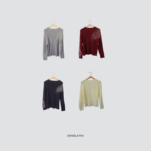 Carica l&#39;immagine nel visualizzatore di Gallery, Haveone maglia cratere con perle Art MNC-P055
