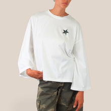 Carica l'immagine nel visualizzatore di Gallery, Vicolo t-shirt over manica ampia con stampa 100% cotone Art RAC0241
