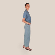 Carica l'immagine nel visualizzatore di Gallery, Haveone tuta denim manica corta 100% cotone Art YGZ-Q004
