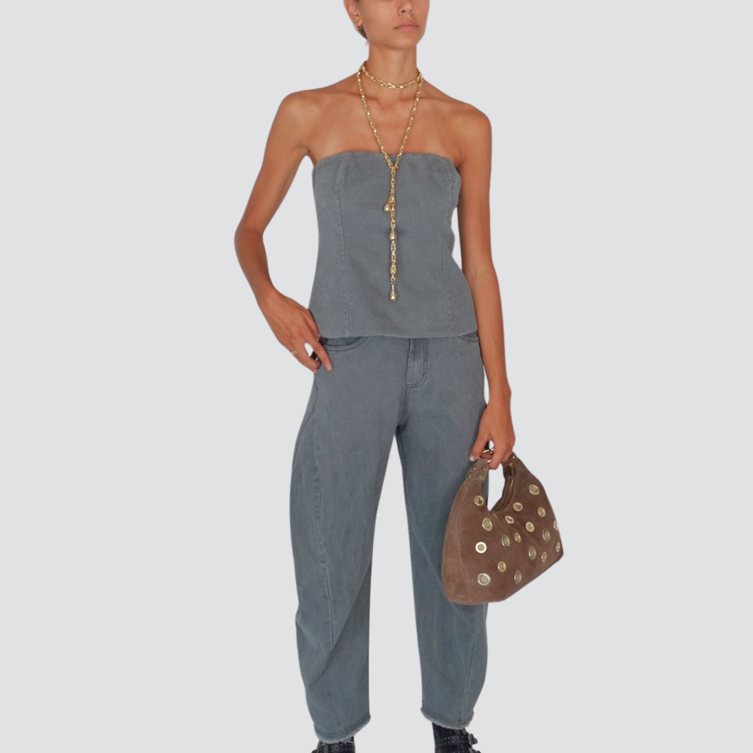 Tensione in pantalone cintura borchie 100% cotone Art W25P152