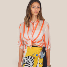 Carica l'immagine nel visualizzatore di Gallery, Haveone camicia over rigata 85% lyocell Art CVS-Q465
