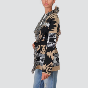 Vicolo cardigan alanui con cintura e frange Art 77190F