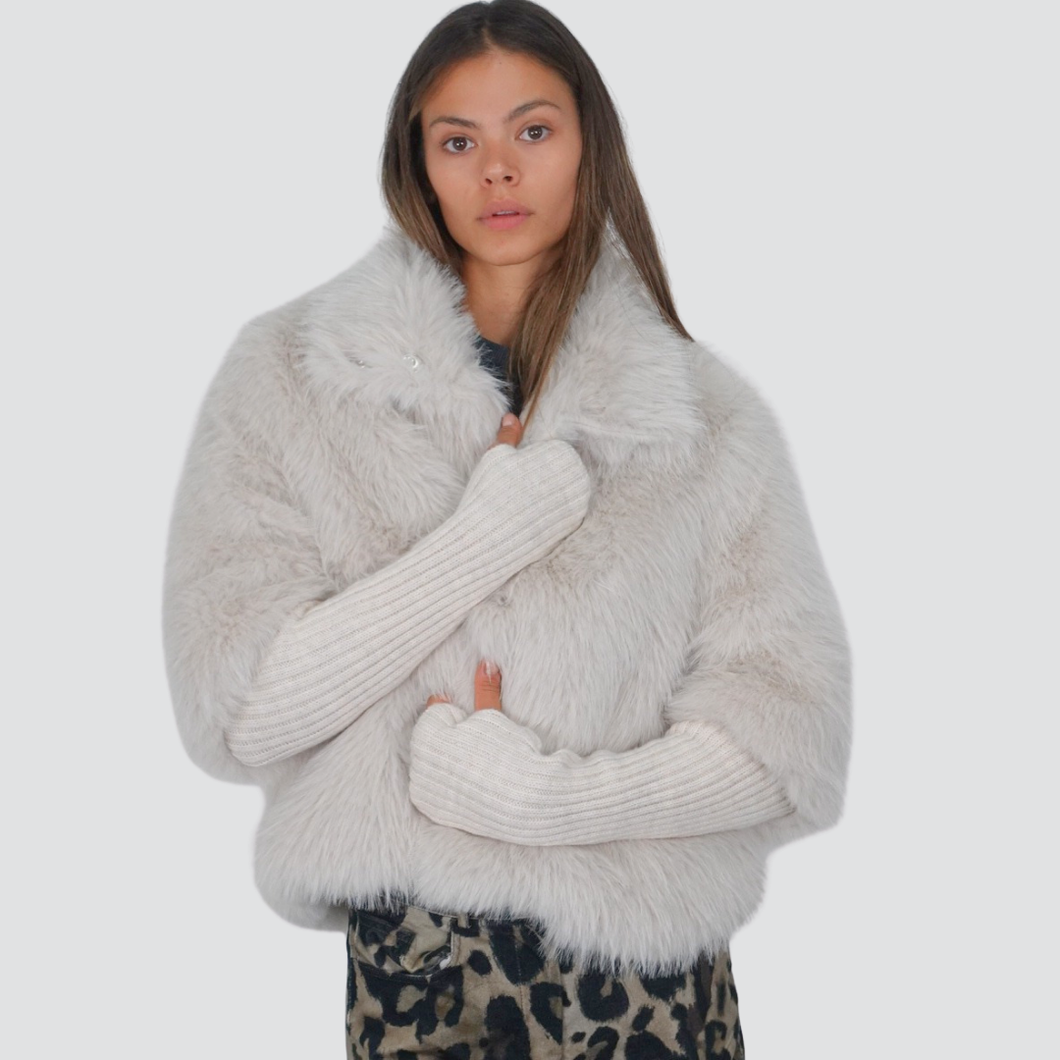 Haveone eco-pelliccia manicotti foderata Art KMA-p045