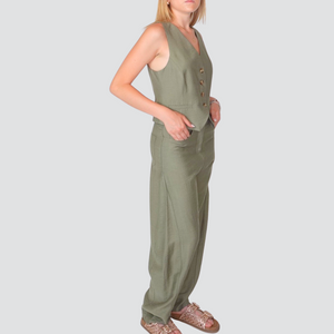 Tensione in completo gilet piu pantalone 67% viscosa 11% lino Art 25C7909