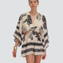 Carica l&#39;immagine nel visualizzatore di Gallery, Haveone tutina farfalla accessorio schiena 100% viscosa Art YMA-N016

