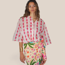 Carica l'immagine nel visualizzatore di Gallery, Tensione in camicia over stampa mussola 100% cotone Art 39830
