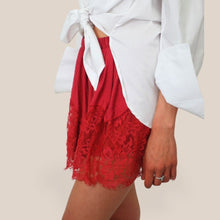 Carica l'immagine nel visualizzatore di Gallery, Haveone shorts india elastico vita fondo pizzo 90% viscosa Art PVS-Q383
