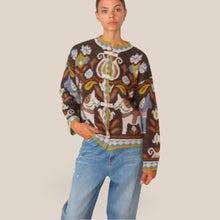 Carica l'immagine nel visualizzatore di Gallery, Vicolo Cardigan Ricamato Misto Lana Art 7AC7174
