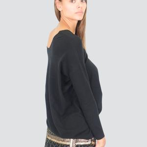 Tensione in maglia over scollo V sia davanti che retro 50% viscosa Art IRC1950