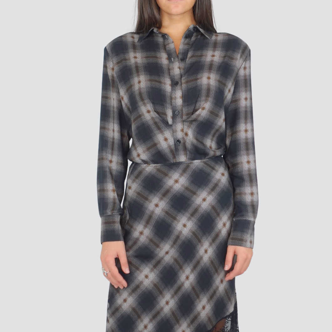 Haveone camicia con spallina e pinces fondo 100% viscosa CMA-P082