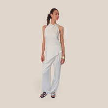 Carica l'immagine nel visualizzatore di Gallery, Maryley pantalone palazzo elastico vita 63% lyocell 35 % viscosa Art 26EB507 ( maglia Art 26EB507 )
