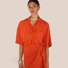 Carica l'immagine nel visualizzatore di Gallery, Haveone camicia over taschino passamaneria 100% viscosa Art CWG-Q502
