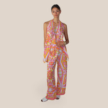 Carica l'immagine nel visualizzatore di Gallery, Tensione in pantalone palazzo elastico vita 100% viscosa Art PE260548

