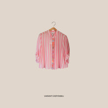 Carica l'immagine nel visualizzatore di Gallery, Tensione in camicia over rigata passamaneria 85% lyocell Art PE260335
