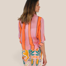 Carica l'immagine nel visualizzatore di Gallery, Haveone camicia over rigata 85% lyocell Art CVS-Q471
