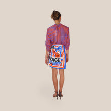 Carica l'immagine nel visualizzatore di Gallery, Haveone mini gonna pareo stampa bon voyage 100% viscosa Art GVS-Q236
