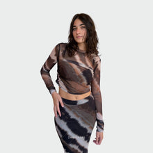 Carica l&#39;immagine nel visualizzatore di Gallery, Haveone maglia tulle crop sfumata Art MVS-M078
