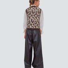 Carica l&#39;immagine nel visualizzatore di Gallery, Haveone pantalone palazzo eco-pelle elastico vita e tasche Art PVS-P085
