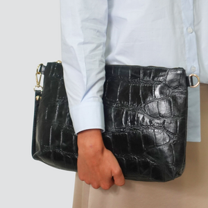 Susy Mix maxi pochette stampa cocco vera pelle Art JULIACOCCO