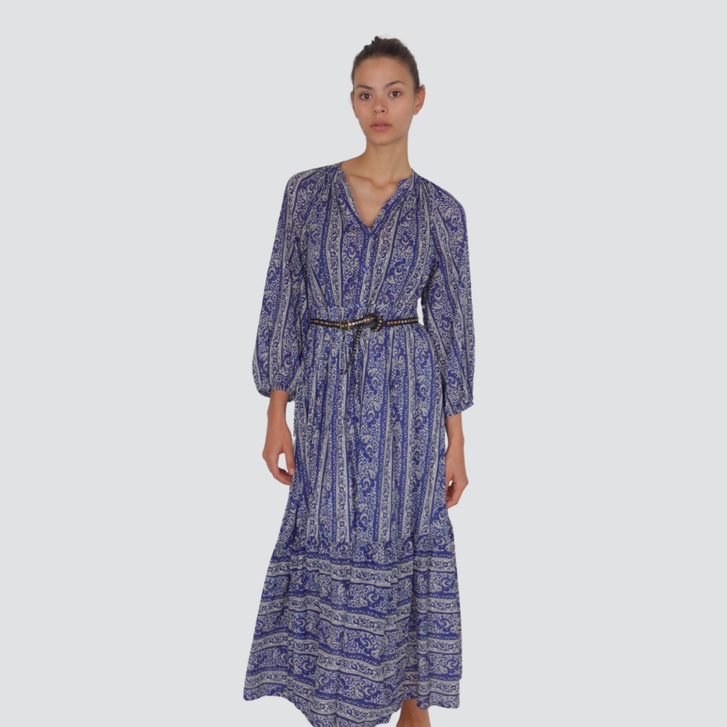 Tensione in abito chemisier con cintura borchie 100% cotone Art S25AB69