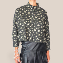 Carica l'immagine nel visualizzatore di Gallery, Vicolo camicia over stampa fiore 100% cotone Art TAC1295
