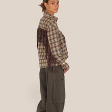 Carica l'immagine nel visualizzatore di Gallery, Vicolo camicia flanella over scozzese con frange 51% viscosa 23% cotone Art RAC0315
