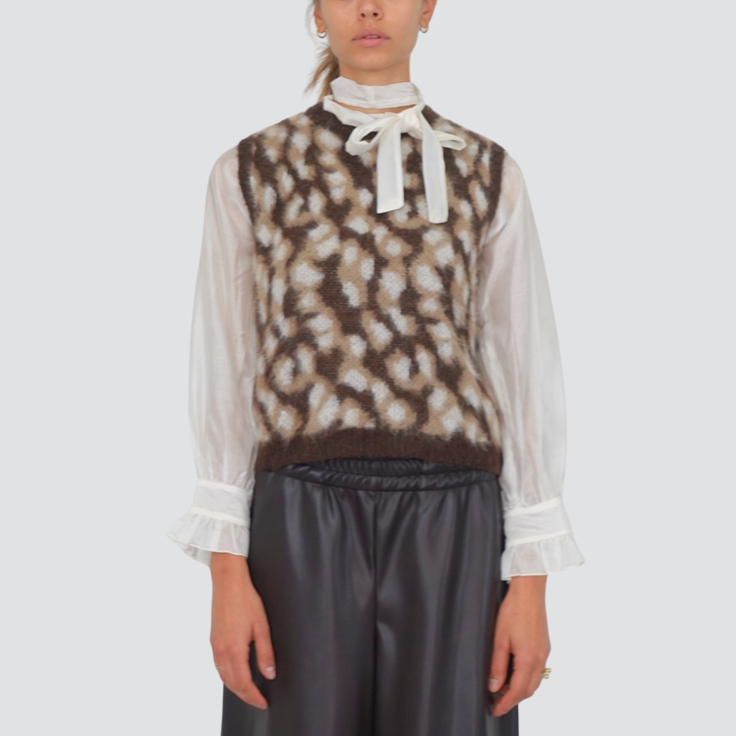 Haveone gilet maculato filo lurex Art LIT-P044