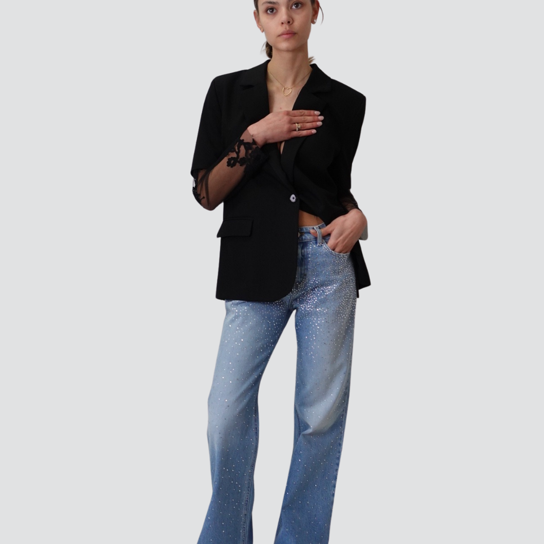 Vicolo jeans applicazione strass 100% cotone Winona Art DD5336