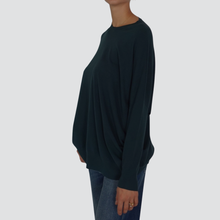 Carica l'immagine nel visualizzatore di Gallery, Vicolo maglia over verde scuro 70% viscosa Art 22183F
