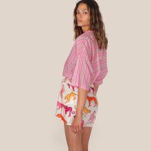 Carica l'immagine nel visualizzatore di Gallery, Tensione in camicia over rigata mussola 100% cotone Art PE260474
