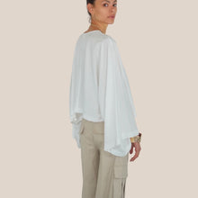 Carica l'immagine nel visualizzatore di Gallery, Vicolo blusa kimono over scollo V 80% viscosa 20% lino Art TAB2352
