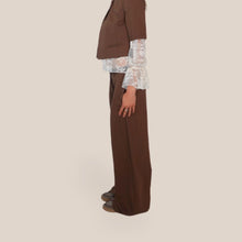 Carica l'immagine nel visualizzatore di Gallery, Vicolo pantalone palazzo gessato pinces 85% viscosa Art TAB1851 ( blazer TAB1952 )
