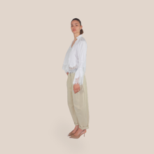 Carica l'immagine nel visualizzatore di Gallery, Vicolo pantalone baloon con cintura 100% cotone Art TAB1484
