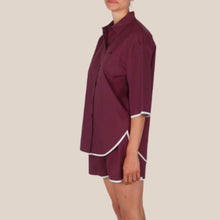 Carica l'immagine nel visualizzatore di Gallery, Vicolo camicia over bordino burro 100% cotone Art TAB2257
