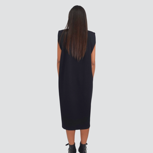 Dixie abito felpa over spallini imbottiti spacchi laterali con logo 72% cotone Art AMC3WQEU