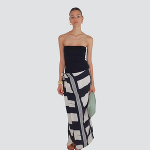 Haveone completo top fascia più gonna pareo 95% viscosa Art HMA-N034