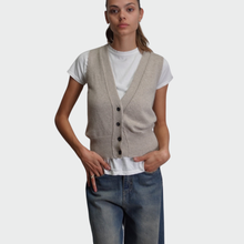 Carica l&#39;immagine nel visualizzatore di Gallery, Vicolo gilet con bottoni viscosa lana cashmere Art 77171S
