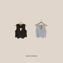 Carica l'immagine nel visualizzatore di Gallery, Haveone gilet 100% lino Art LVE-Q021

