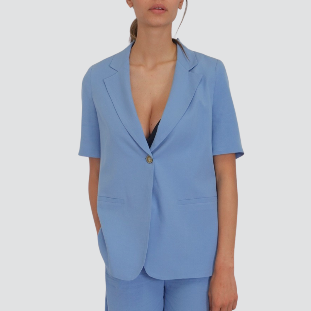 Tensione in blazer manica corta 60% viscosa 40% lino Art 25B7704